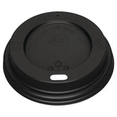 Fiesta Compostable Recyclable Black Polystyrene Coffee Cup Lid 8oz (Pack of 1000)